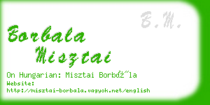 borbala misztai business card